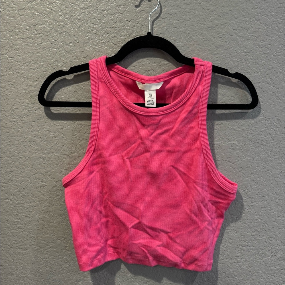 hot pink cropped tank